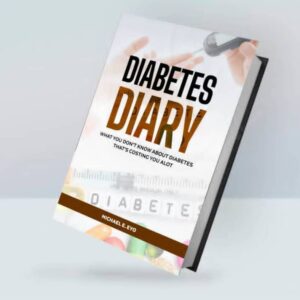 Diabetes Diary book cover for managing diabetes and blood sugar control, featuring expert tips, health insights, and lifestyle guidance for diabetics.